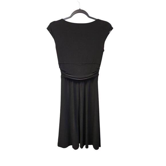 Chaps Black Twist Front Dress S/P Short Sleeve Pullover 3489 - Picture 2 of 9